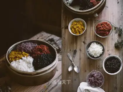 Five-colour rice rice