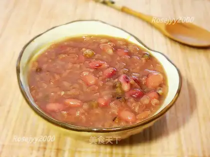 Red bean green congee