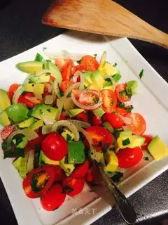 Cream oil and fruit salad