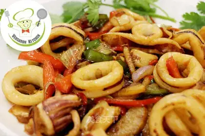 Soy sauce, spicy squid