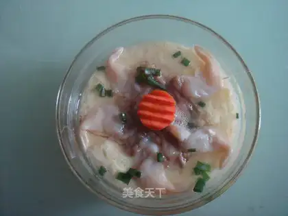 Steamed eggs with sea mussel