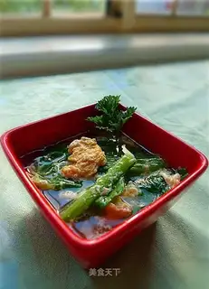 Salted egg and mustard soup