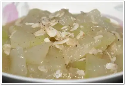 White gourd with shrimp skin
