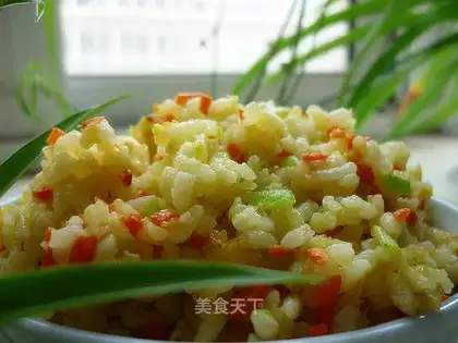 Two-color egg fried rice