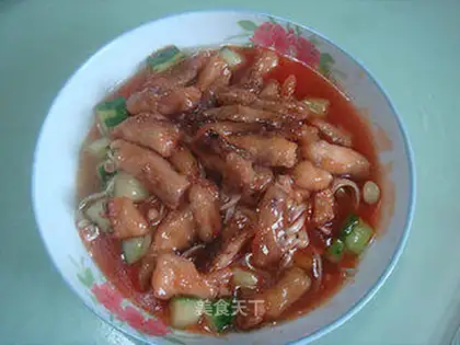 Fish strips in tomato sauce