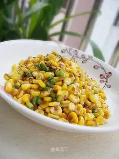 stir-fried corn with garlic moss