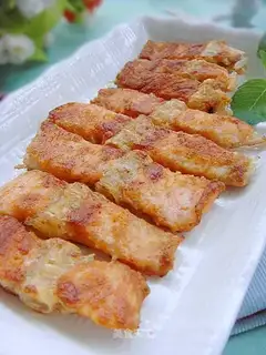 Dry fried salmon belly