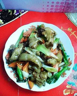 Braised tendon with green onion
