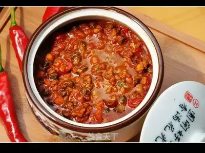 Pork snail chili sauce