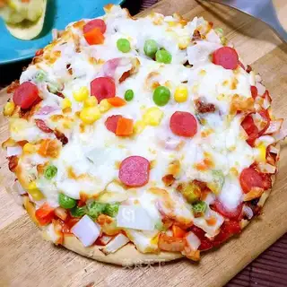 Air-cooked pizza