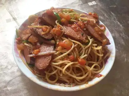 Tomato sausage pasta