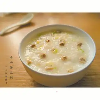 Beef egg porridge