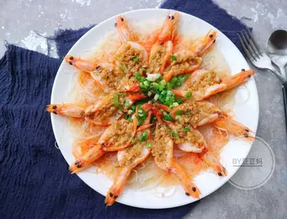 Garlic fan shrimp
