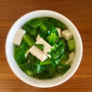 Wheat and tofu soup