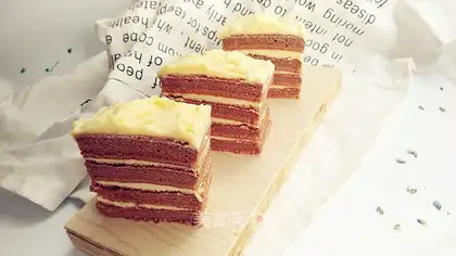 A cloudy chocolate cake