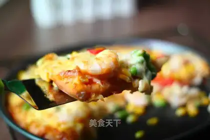 Seafood pizza