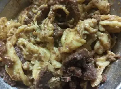 Beef fried eggs