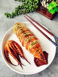 Spicy squid roasted potatoes
