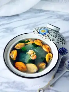 Seafood melon soup
