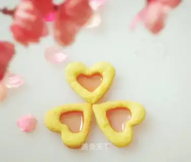 Glass heart cookies