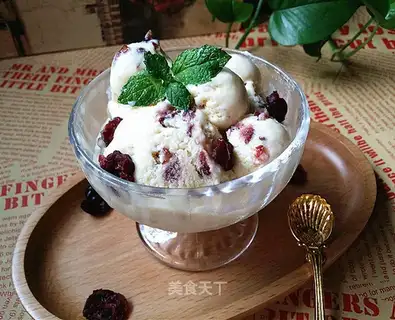 Cranberry ice cream