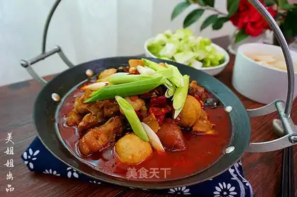 Hot pig hoof hotpot