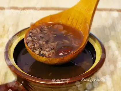 Black rice, red date