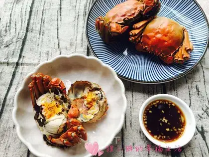 A boiled crab