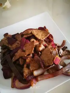 Onion fried liver