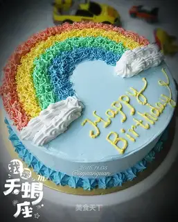 Rainbow birthday cake