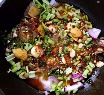 A roasted fish