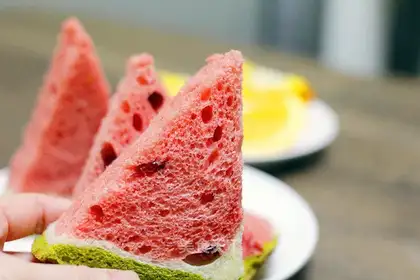 Watermelon toast in the summer