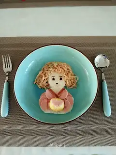 A curly-haired girl