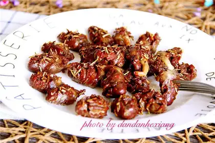Roasted chicken heart