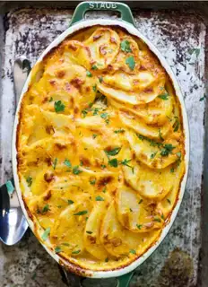 Cheese and potato pumpkin mud
