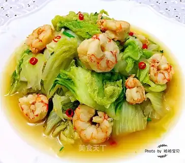 Hot cabbage and shrimp