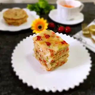 radish ham omelet
