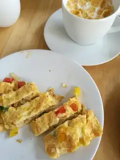 Onion pepper eggcake
