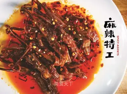 Spicy duck tongue