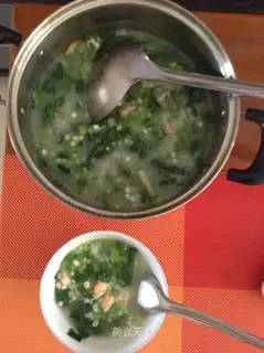 Shrimp vegetable congee