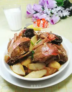 Burning crabs white