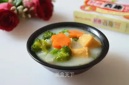 Fresh tofu tofu soup