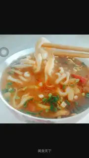 Homemade noodle soup