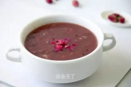 Rose rice congee