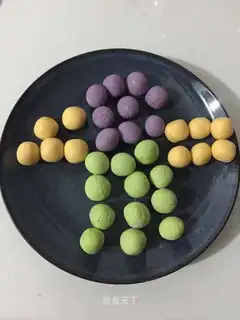 The fruit and vegetables are colorful and small