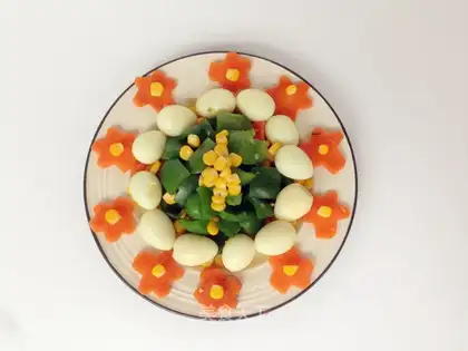 Seven quail eggs