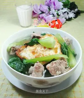 ♪ A green green-leaved omelet soup ♪