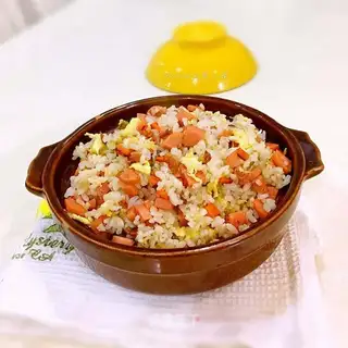 Rice for ham and eggs