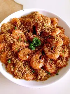 Gold garlic shrimp