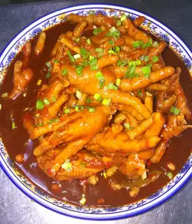 Red chicken feet